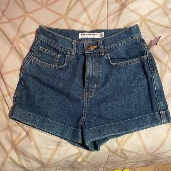 American Apparel Jeans Shorts size 24 (x-small)never worn!New cond!! - Picture 1 of 6